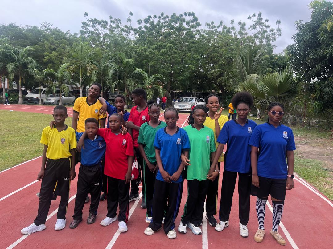 Students racing on sports day